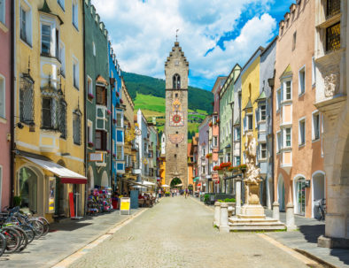 The colorful town of Vipiteno, Trentino Alto Adige, northern Ita